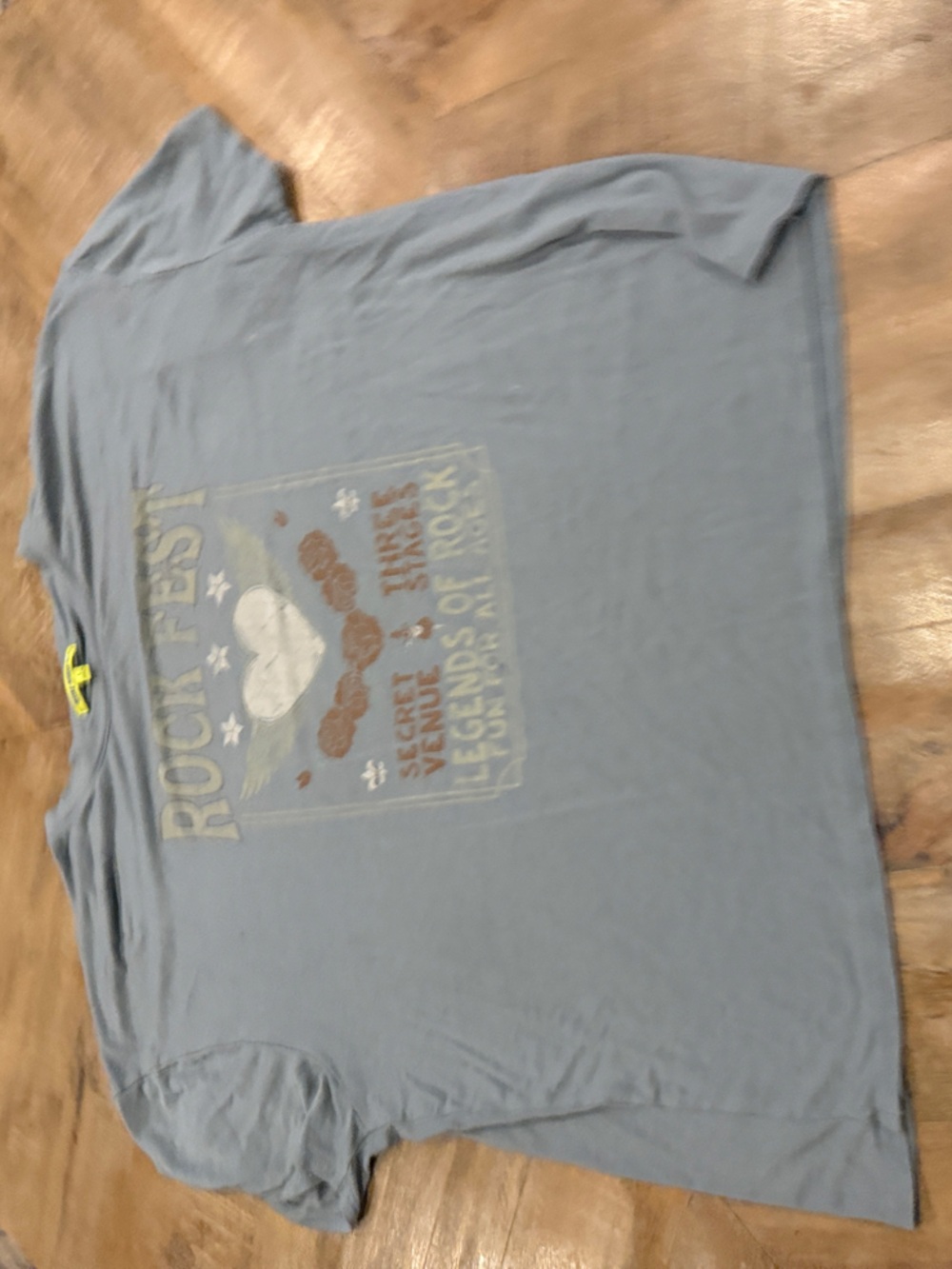 Rock Fest Graphic Tee in Dusty Blue